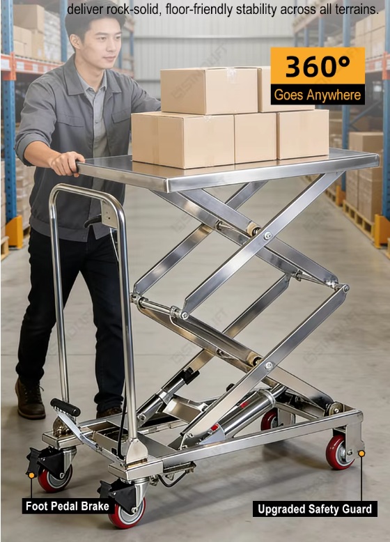xe nâng mặt bàn inox 500kg 1,5m xe nâng mặt bàn inox 500kg 1,5m